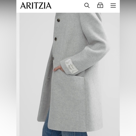 Aritzia Wilfred New Cocoon Coat, Heather Dark Grey (sold out at Aritzia) - Picture 7 of 9